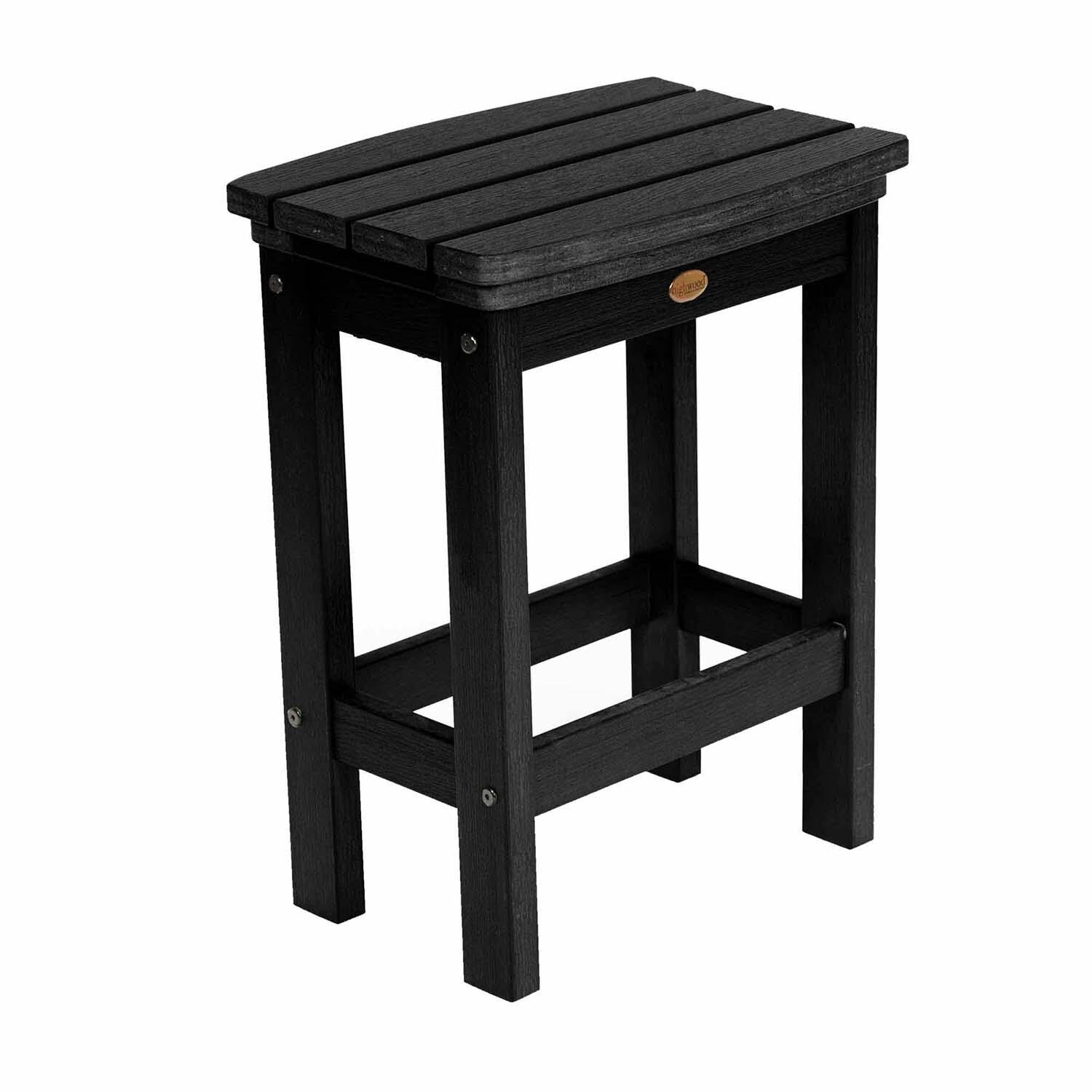 Hart Lane 6 Pc Recycled Plastic Counter Height Dining Stool in Black By Lakeview - White Background thumbnail