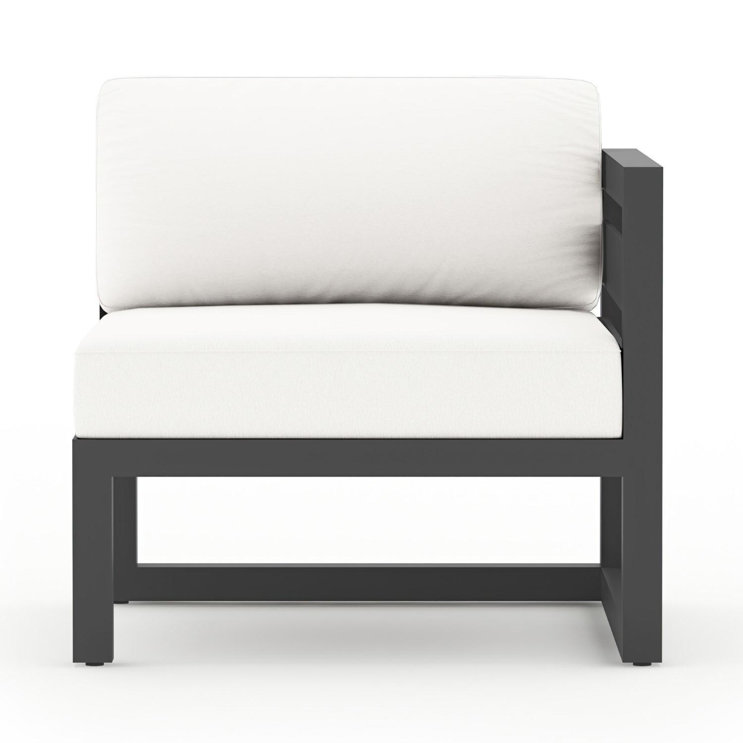 Lakeview MSTYCV-SL-SET212-CN Misty Cove 7 Pc Aluminum Sectional Set in Slate w/Chat Table & Canvas Natural Cushions by Lakeview Outdoor Designs - Right Section - White Background thumbnail