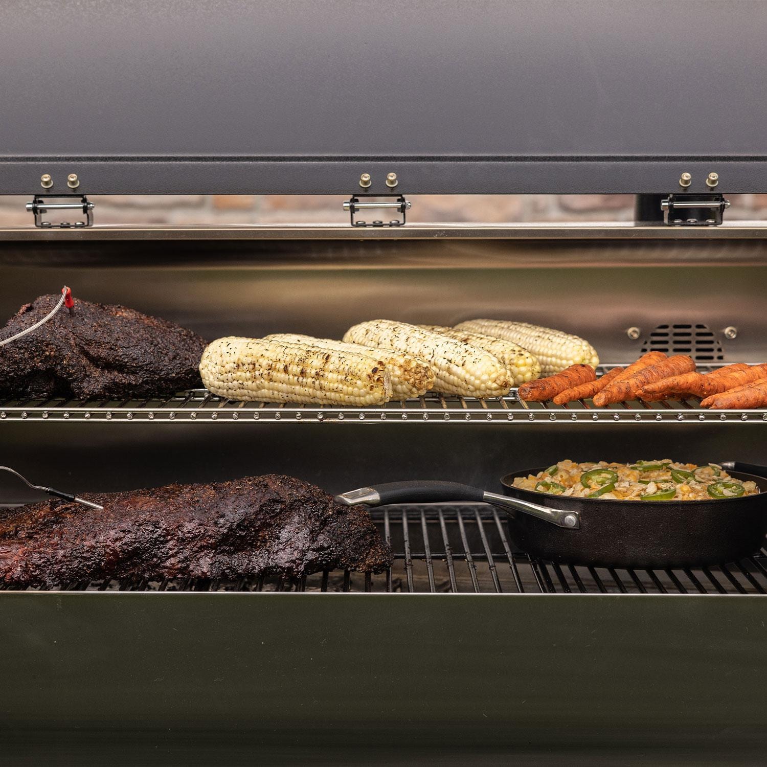 Camp Chef PG36SSG Woodwind SS 36 Pellet Grill With Propane Sidekick Griddle - Food Grilliing - Lifestyle thumbnail