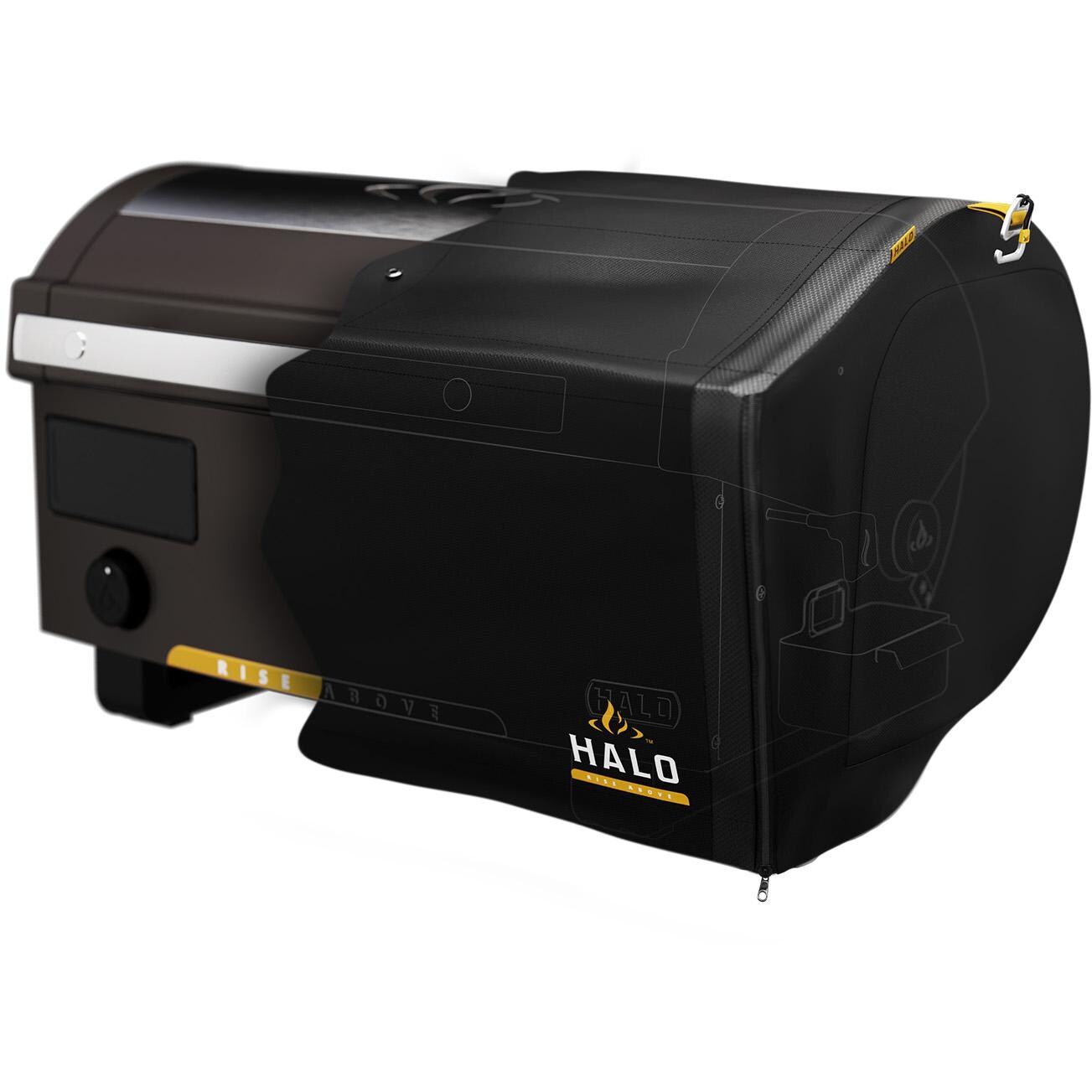 HALO HS-5005 Prime300 Pellet Grill Cover - Half On thumbnail