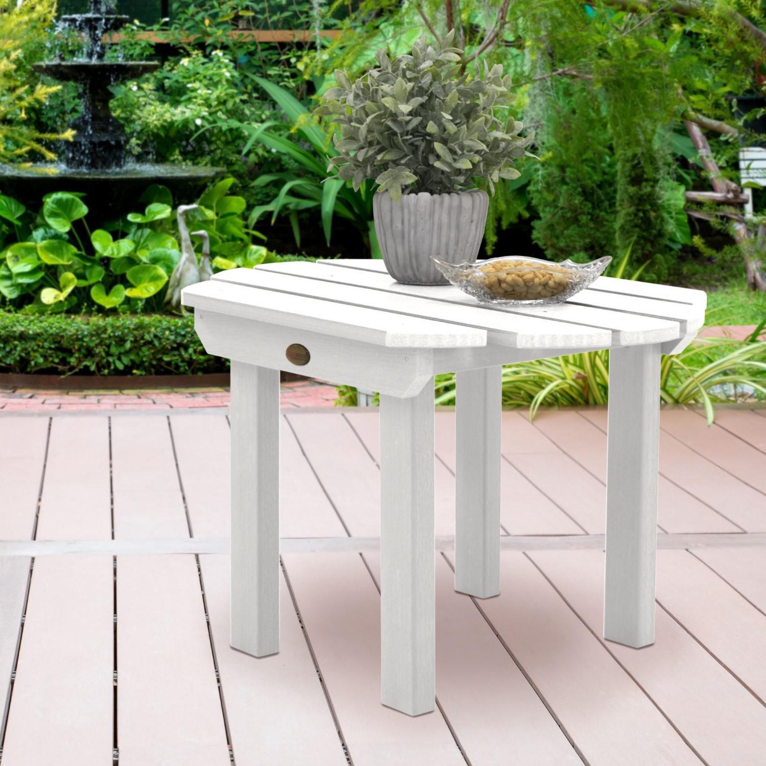 Lakeview Paradise Key Side Table - White