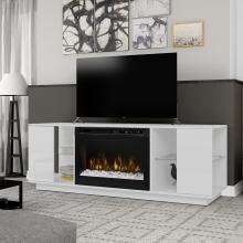 Dimplex Multi-Fire XHD Flex Lex 64-Inch Electric Fireplace Media Console - Acrlyic Ice Embers - White - GDS26G8-1652W image