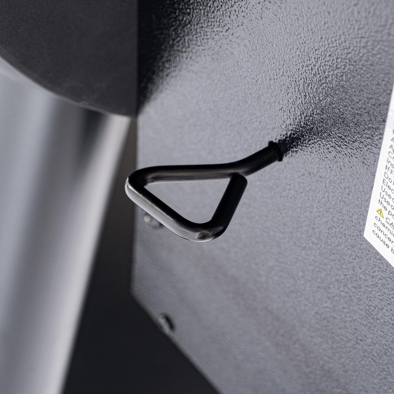 Victory BBQ-PG + BBQ-PG-CVR + BBQ-PLT20-HK + BBQ-PLT20-MQ + BBQ-PLT20-AP 35-Inch Wood Pellet Grill, Cover, & 20 Lb. Hardwood Pellets Ultimate Starter Pack - Hopper Clean-Out Latch - Detail thumbnail