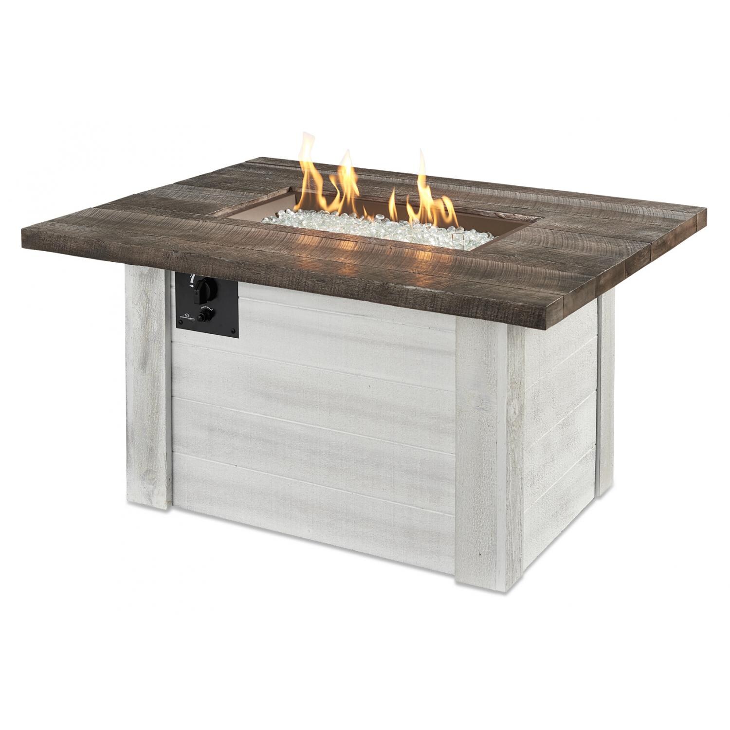 The Outdoor GreatRoom Company Alcott Rectangular Gas Fire Pit Table - Flame thumbnail