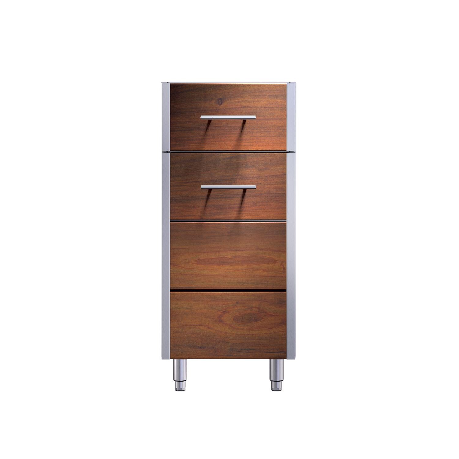 Kalamazoo Arcadia 15 Inch Cabinet - Drawer Over Door - Right Hinge - Ipe Finish - KD-15-2R-IPE-S4