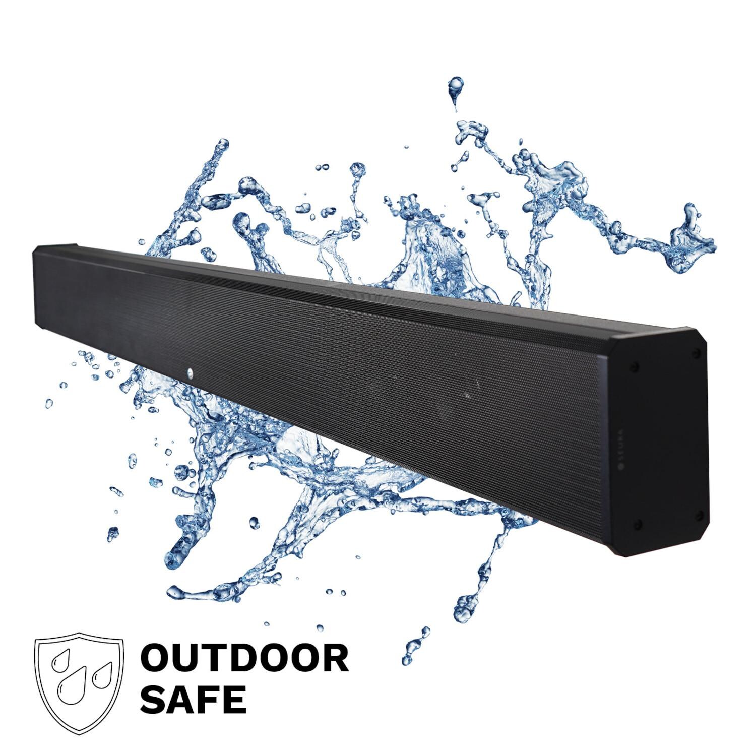 Seura 80Watt Weatherproof Outdoor Soundbar for Full Sun Series and