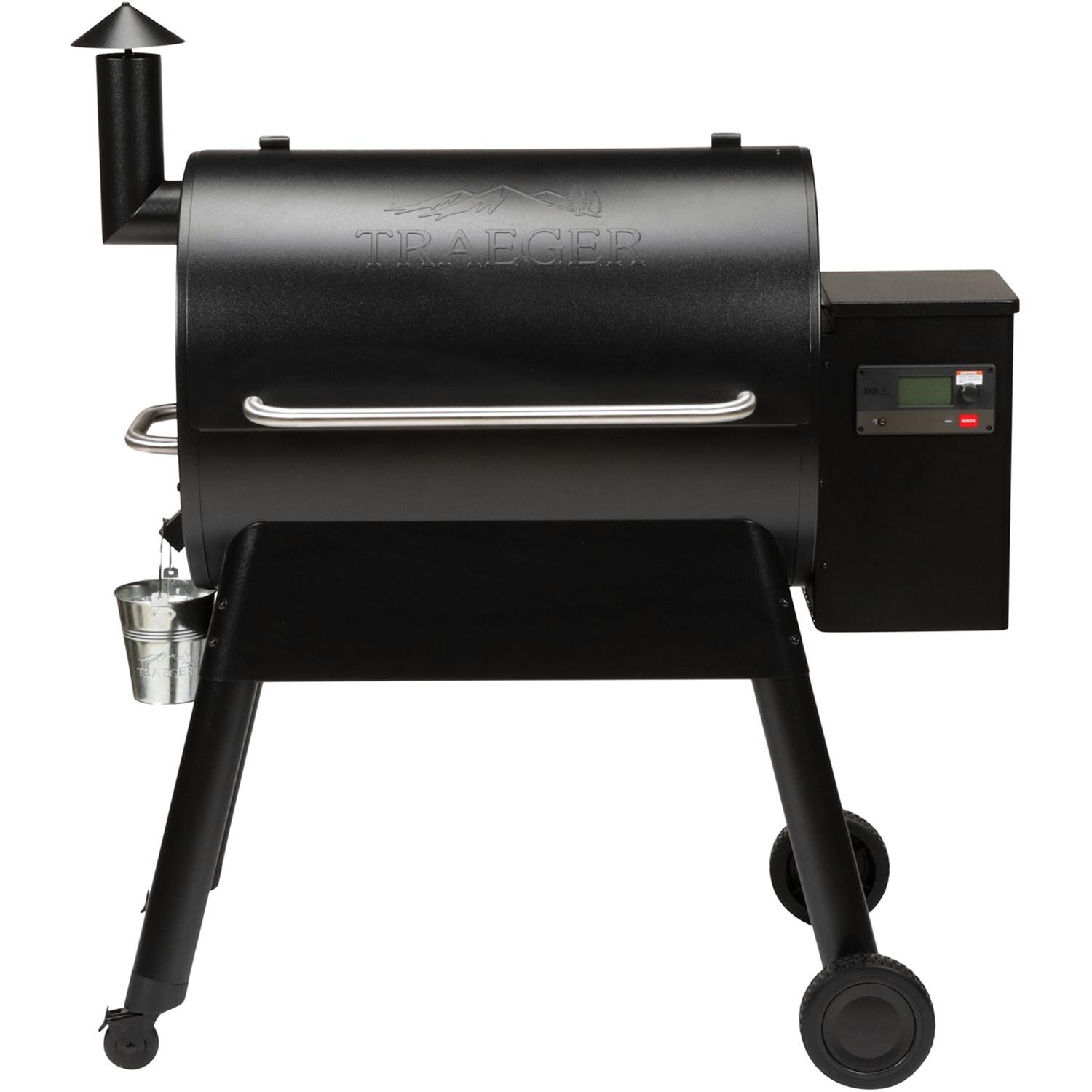 Traeger TFB57GLE Pro 780 Black Wood Pellet Grill - Front View - White Background thumbnail