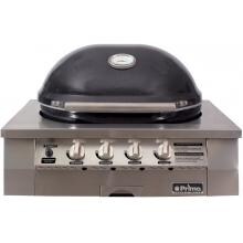 Primo Oval G420 36-Inch Ceramic 4-Burner Built-In Kamado Natural Gas Grill image