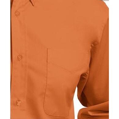 Port Authority Long-Sleeve Easy Care Shirt - Texas Orange/Light Stone