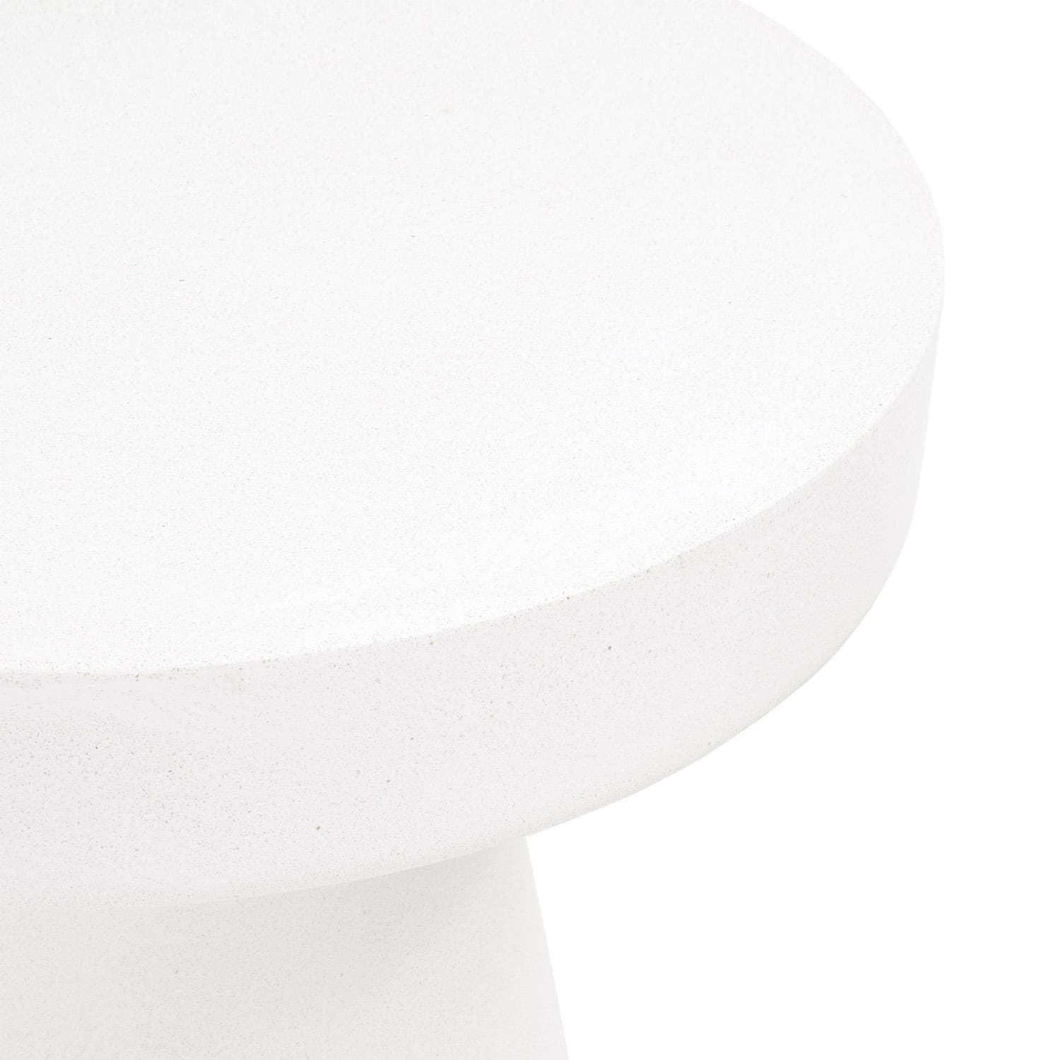 Lakeview Tack Ivory Concrete Accent Table - Top View thumbnail