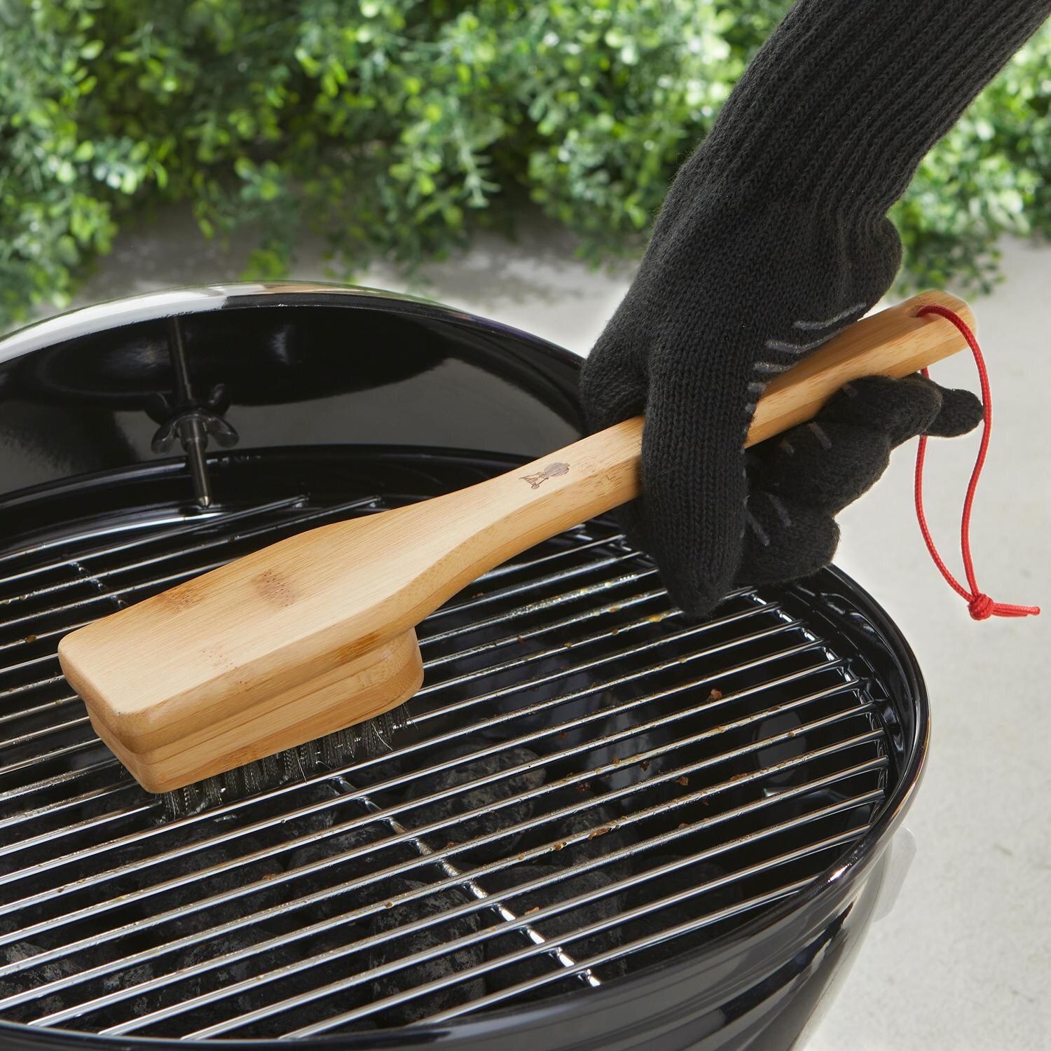 Weber 6275 12-Inch Bamboo Grill Brush - Lifestyle View thumbnail
