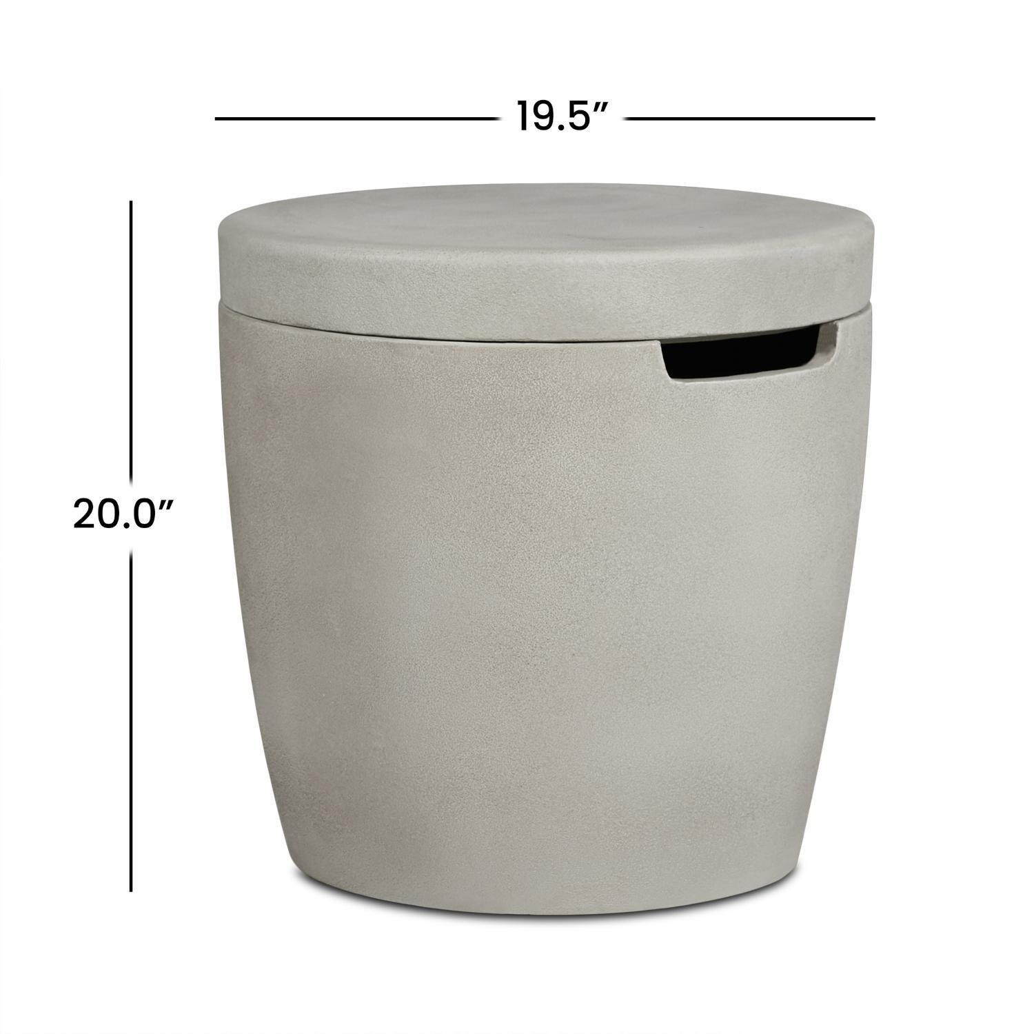 BBQGuys Signature 355-FOG Dustyview Propane Tank Cover - Fog - Dimensions - Diagram thumbnail