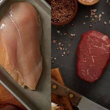 USDA Organic Chicken & Black Angus Steak - The Chicken & Organic Steak Package by Rastellis