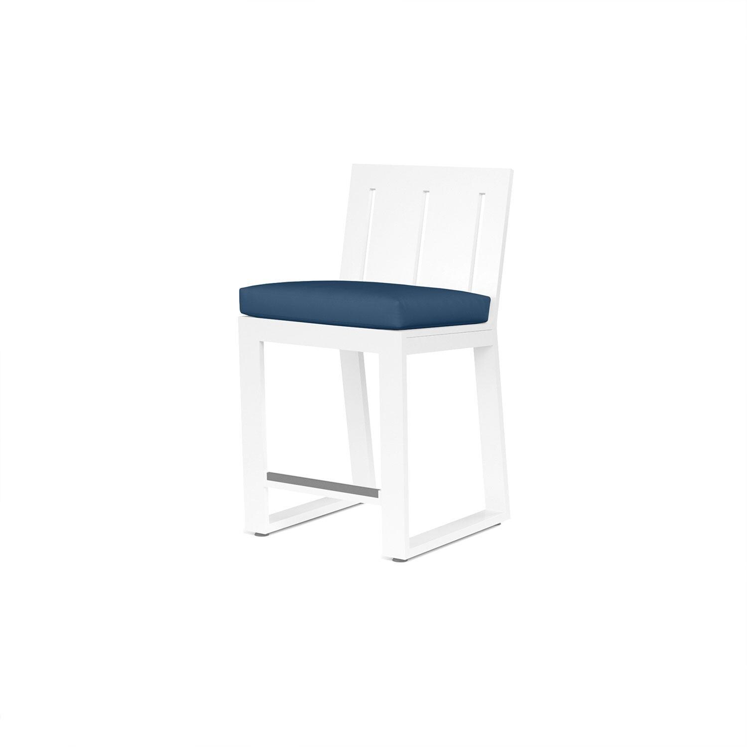Newport Aluminum Patio Bar Stool in Spectrum Indigo w/ No Welt By Sunset West