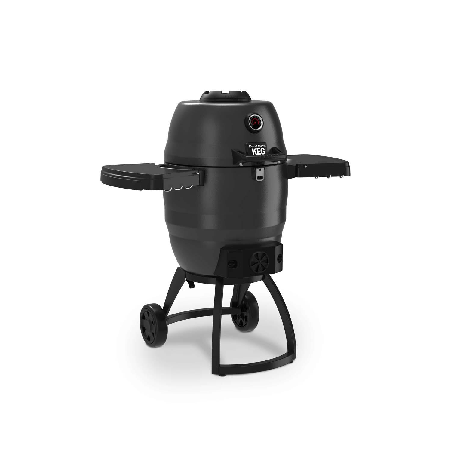 Broil King Keg 5000 Steel Charcoal Kamado Grill - Gray - Angled Right - White Background thumbnail