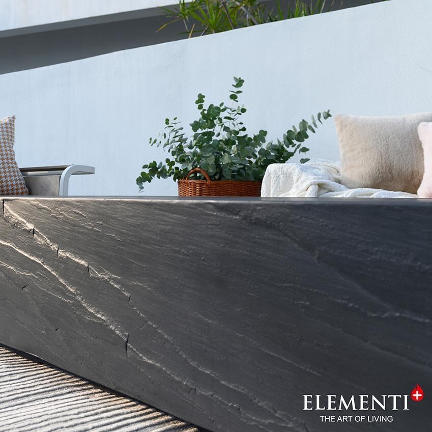 Elementi Cape Town OFG410SL-LP 56-Inch Propane Slate Black Fire Pit Table - Material Detail - Detail thumbnail
