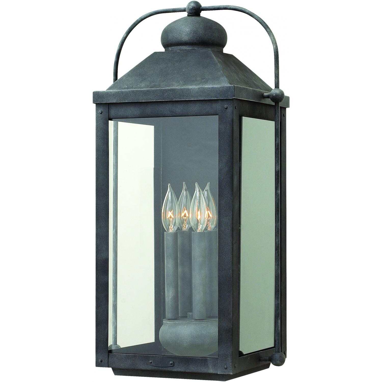 Hinkley Lighting Anchorage 1858DZ 60W Four Light Outdoor Wall Lantern - Aged Zinc thumbnail