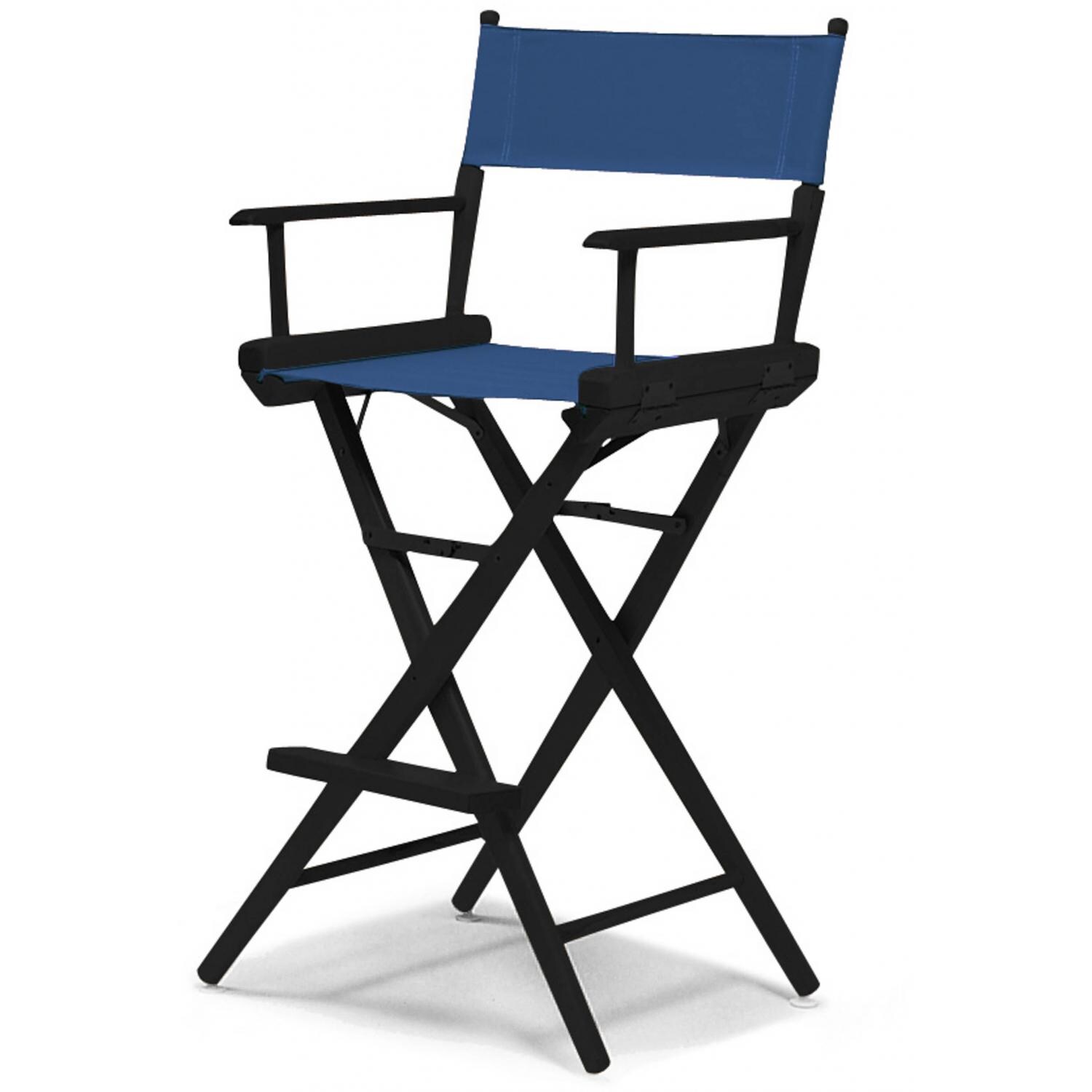 World Famous Bar Height Director Chair By Telescope Casual - Black/Blue