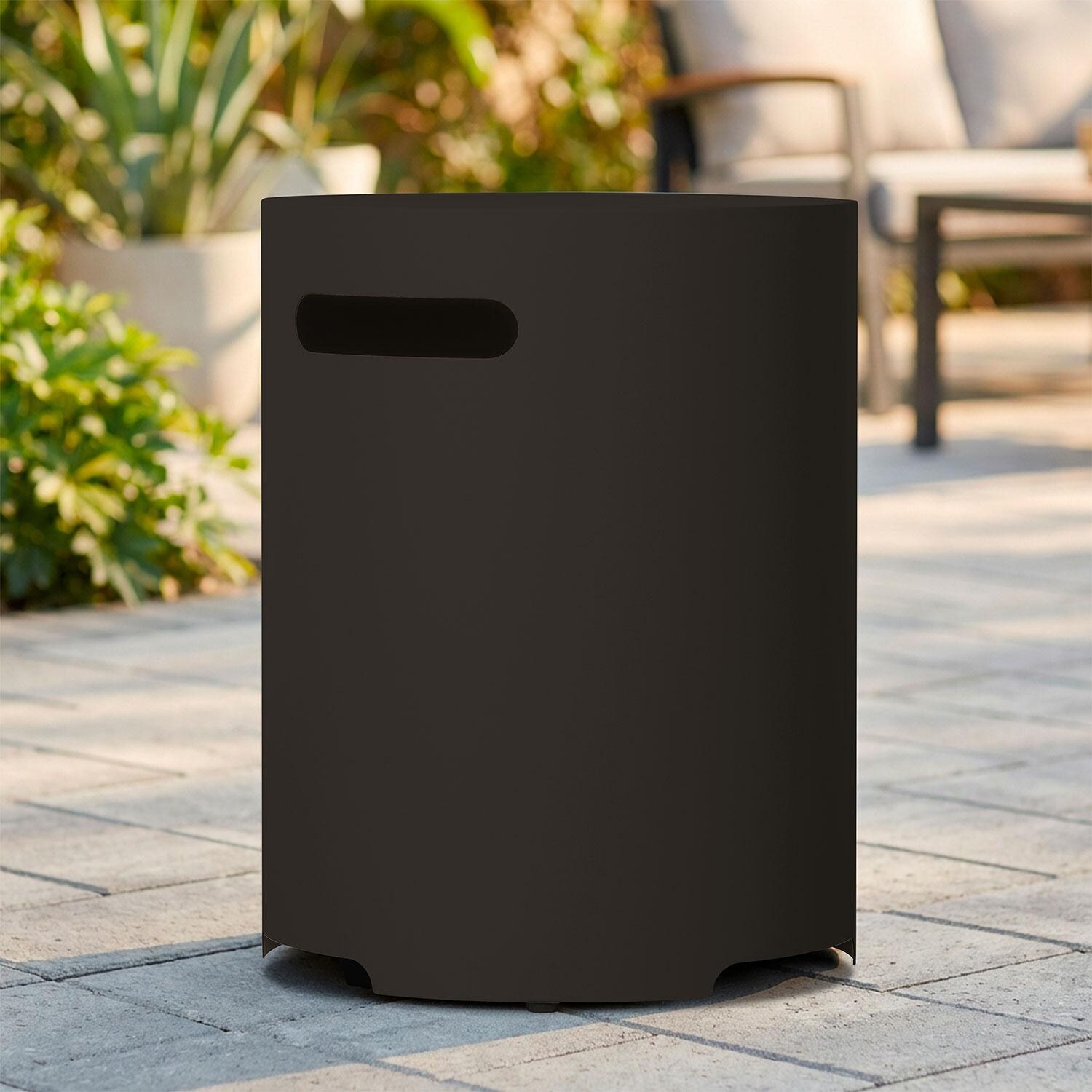 20-in Round Metal Propane Tank Cover in Dark Bronze by Lakeview Outdoor Designs - Lifestyle thumbnail