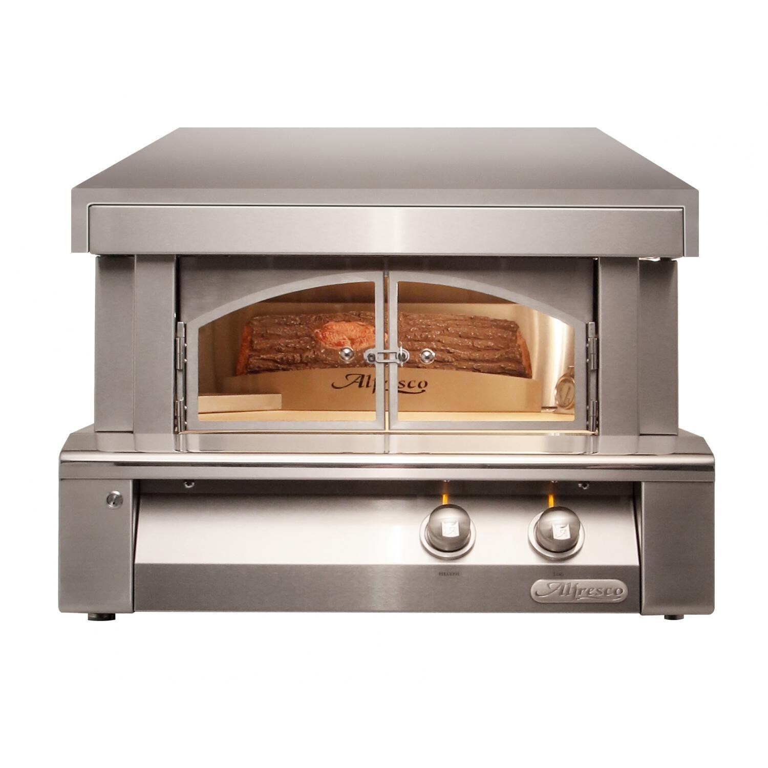 Alfresco AXE-PZA-NG 30 Inch Countertop Natural Gas Outdoor Pizza Oven Plus - White Background thumbnail