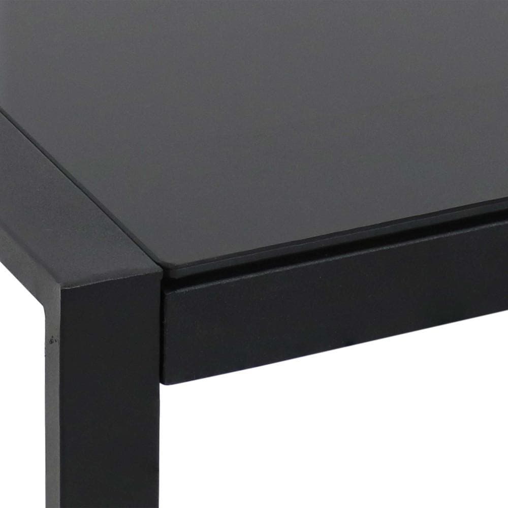 Ultimate Patio 4-Piece Black Resin Rattan Outdoor Patio Furniture Set - Table - Detail thumbnail