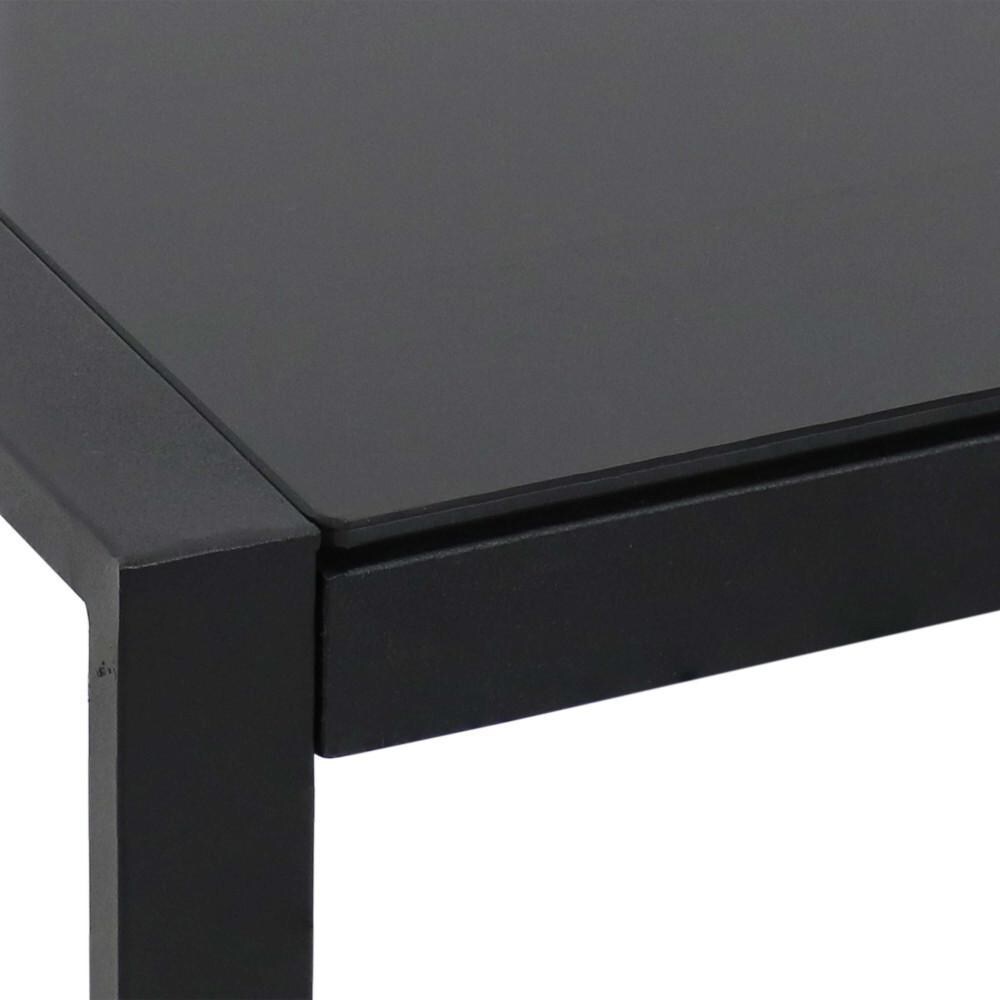 Ultimate Patio 4-Piece Black Resin Rattan Outdoor Patio Furniture Set - Table - Detail thumbnail