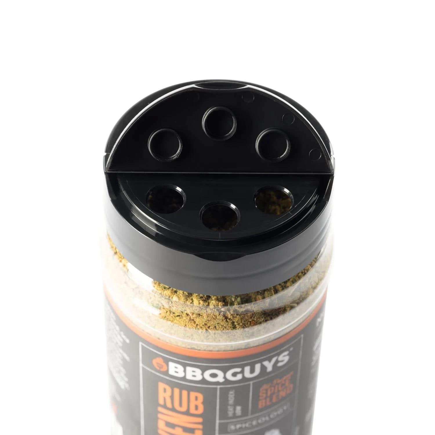 BBQGuys Signature x Spiceology BBQ-RB-CK-16 Chicken Rub - 10 Oz. - Flip Top With Small Holes thumbnail