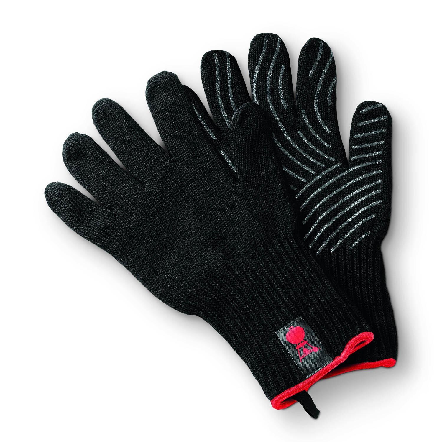 Weber 6535 Premium Large / Extra-Large Grill Gloves With Silicone Grip Pattern Palm - Set Of 2