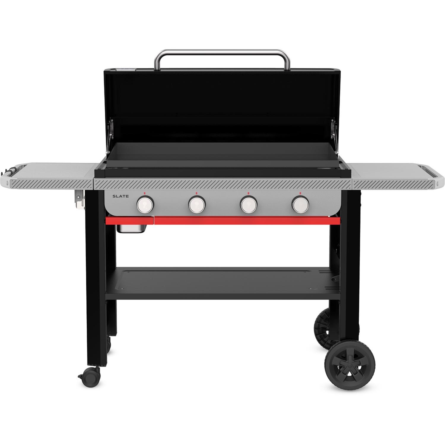 Weber Slate 36-in Rust-Resistant Propane Griddle - Black - 1502036 - Front Open - White Background thumbnail