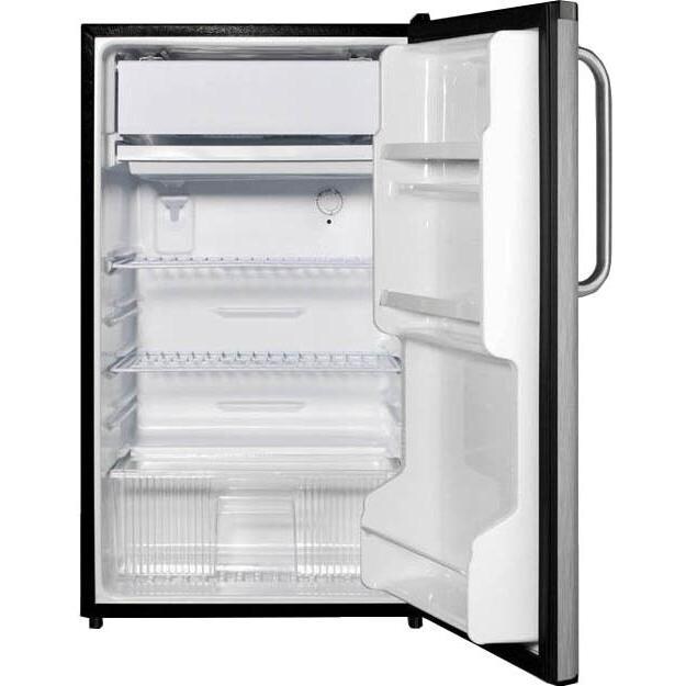 Summit 3.6 Cu. Ft. Freestanding Refrigerator - Stainless Steel - Open thumbnail
