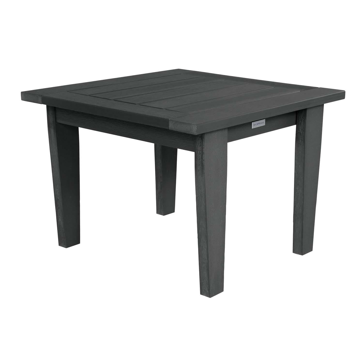 Blushing Bay 3 Pc Recycled Plastic Seating Set in Canvas Persimmon/Black by Lakeview Outdoor Designs - Table - White Background thumbnail