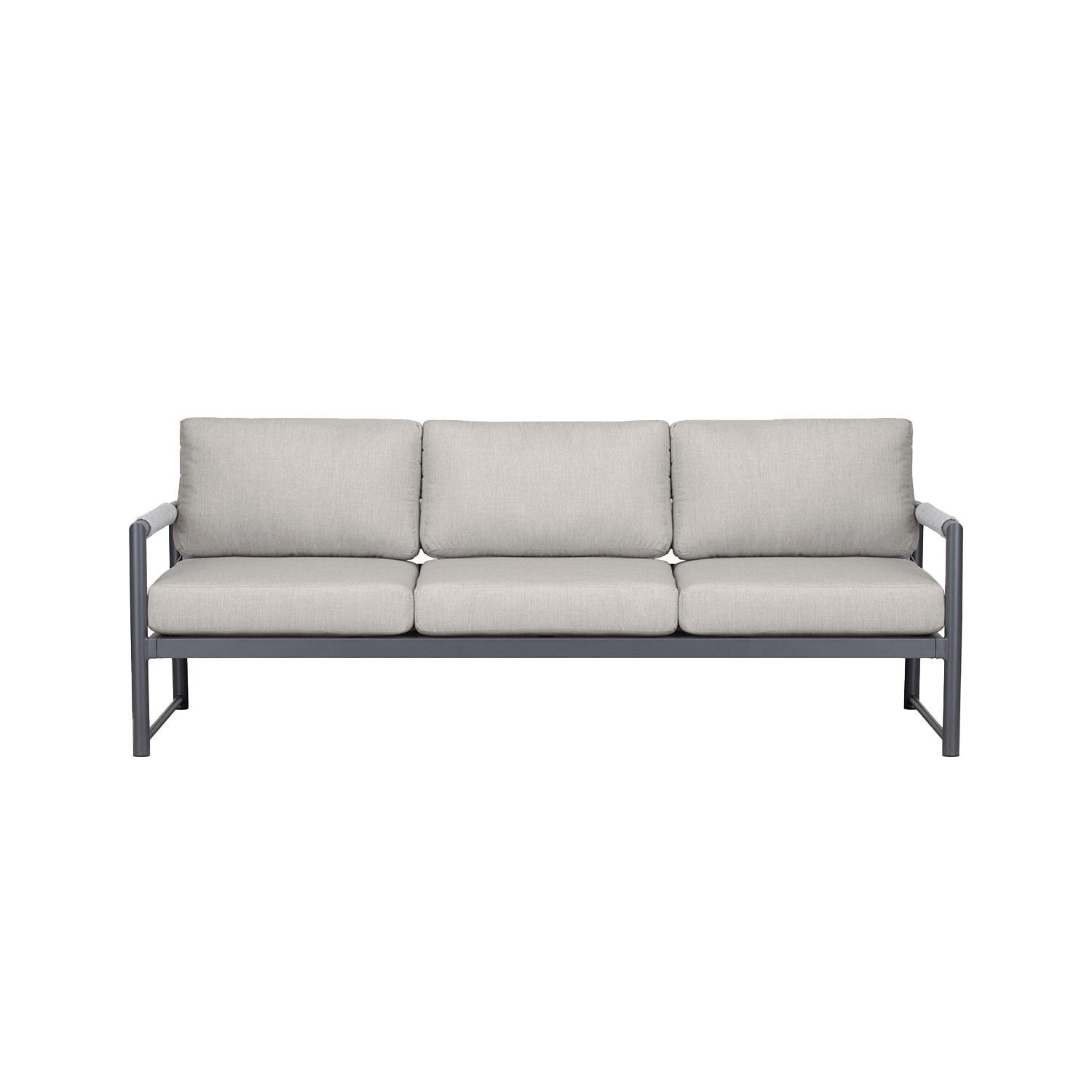 Lakeview AVEBAY-SL-PG-SET141-CS Avenue Bay Slate/Pebble Gray 3 Pc Sofa Club Chair Set - Cast Silver - Sofa - White Background thumbnail