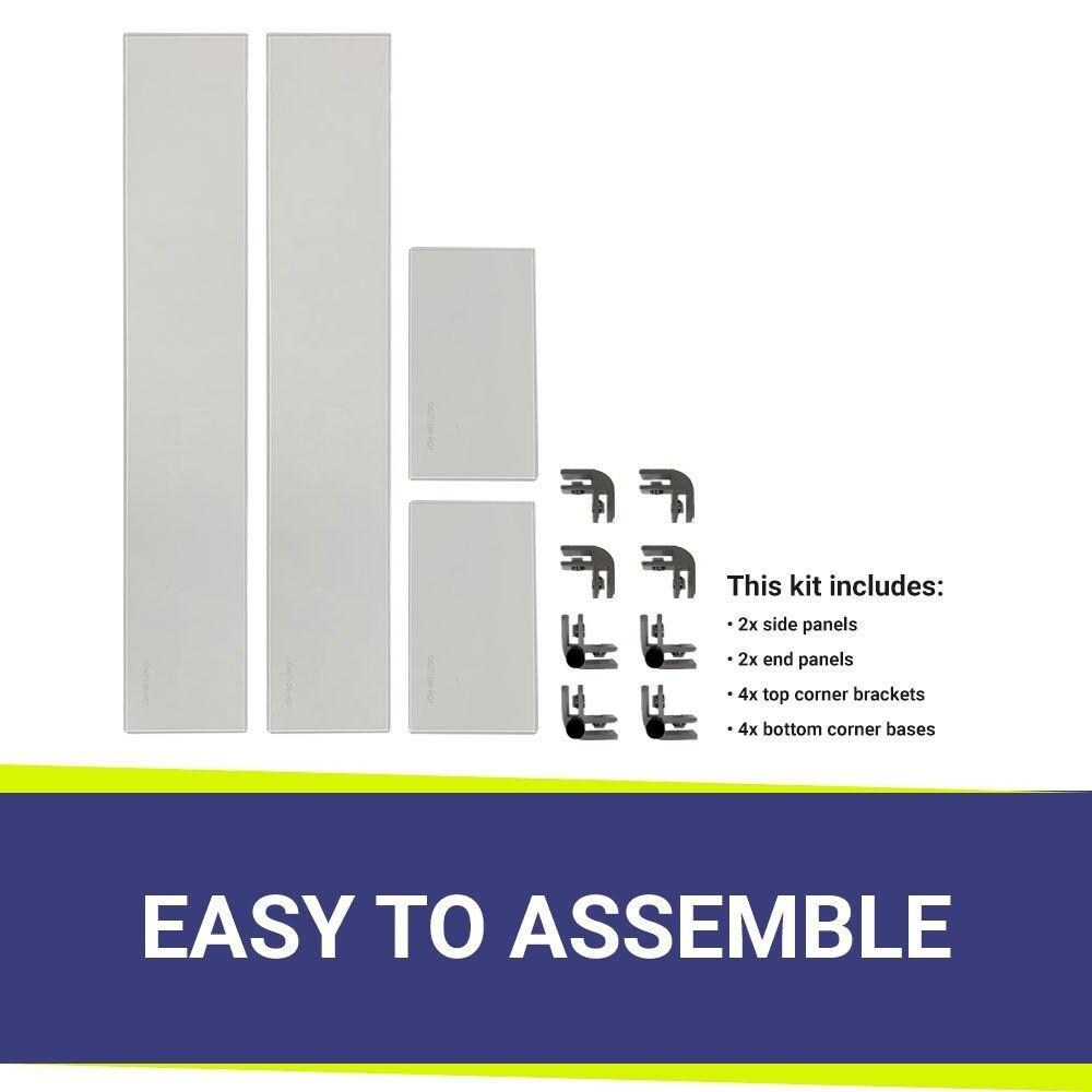 BBQGuys Signature FG-LCB-30 Polished Glass Flame Guard For 30-Inch Linear Drop-In Fire Pit Pans - Components Listing thumbnail