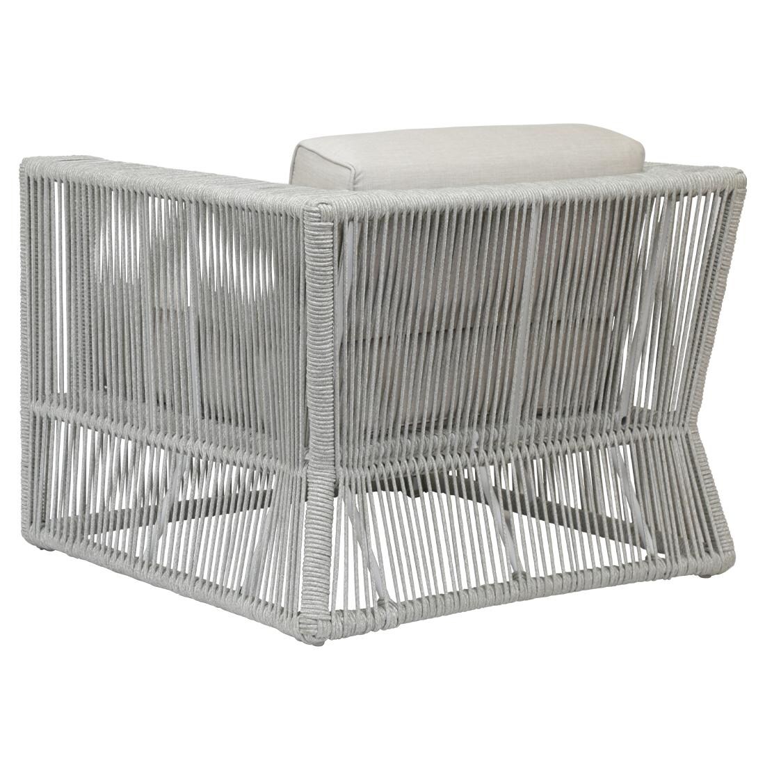 Sunset West - 4401-21-57005 - Miami Olefin Rope Patio Club Chair W/ Sunbrella Echo Ash Cushions - Rear View thumbnail