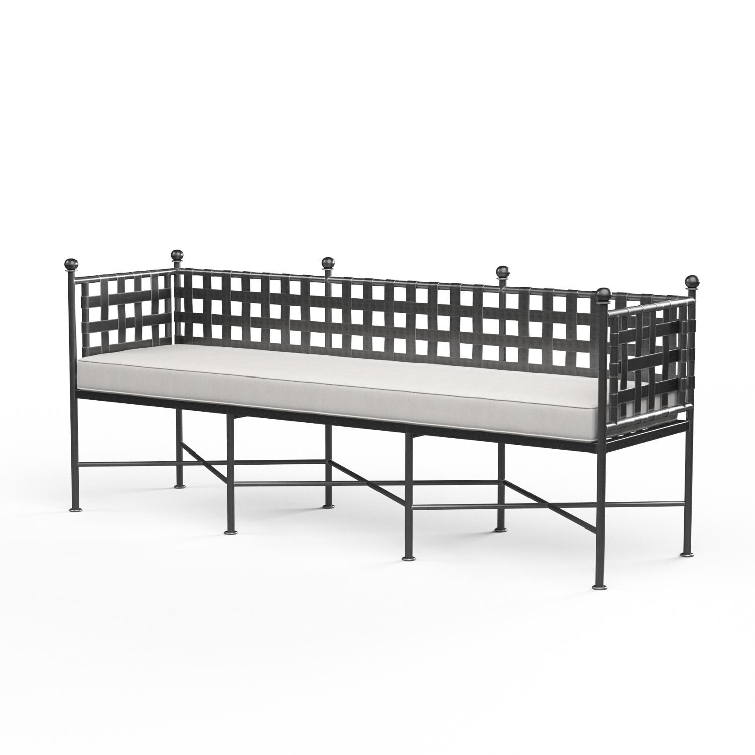 Sunset West - 3201-BNCH-5492 - Provence 74-Inch Wrought Iron Patio Garden Bench thumbnail