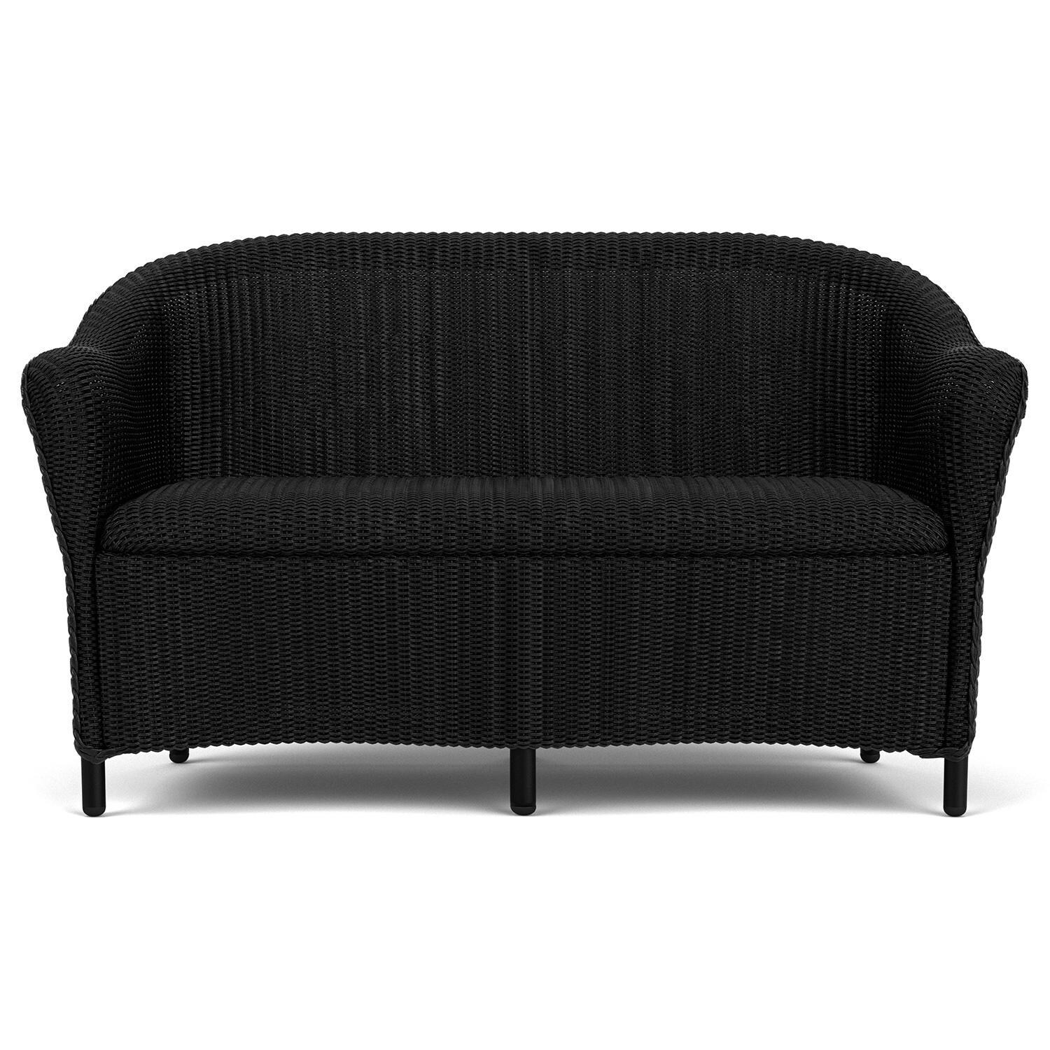 Lloyd Flanders Reflections 3-Piece Seating Set W/ Spring Rockers in Ebony Finish - Loveseat Front thumbnail