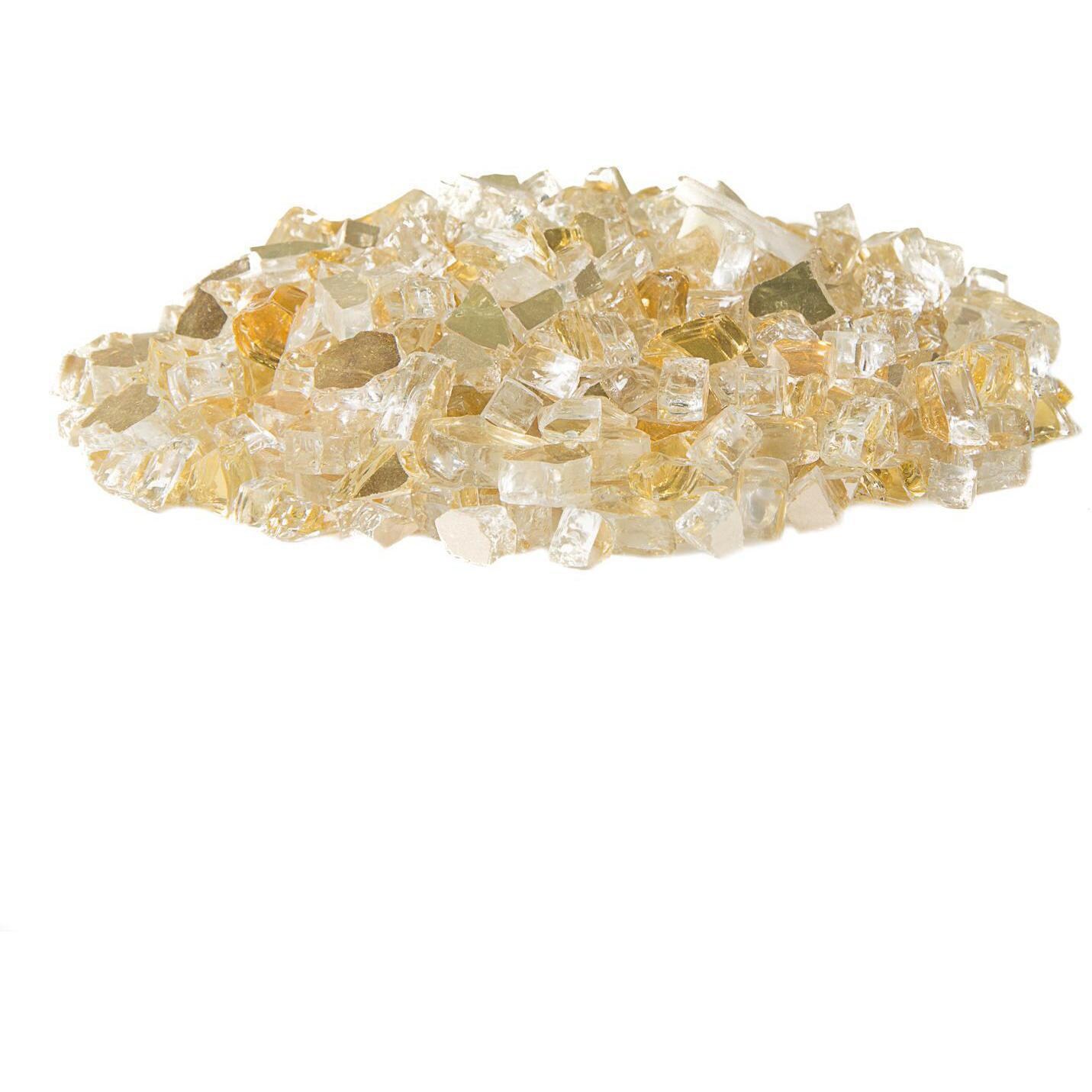 BBQGuys Signature Series 1/4-Inch White Gold Reflective Fire Glass thumbnail