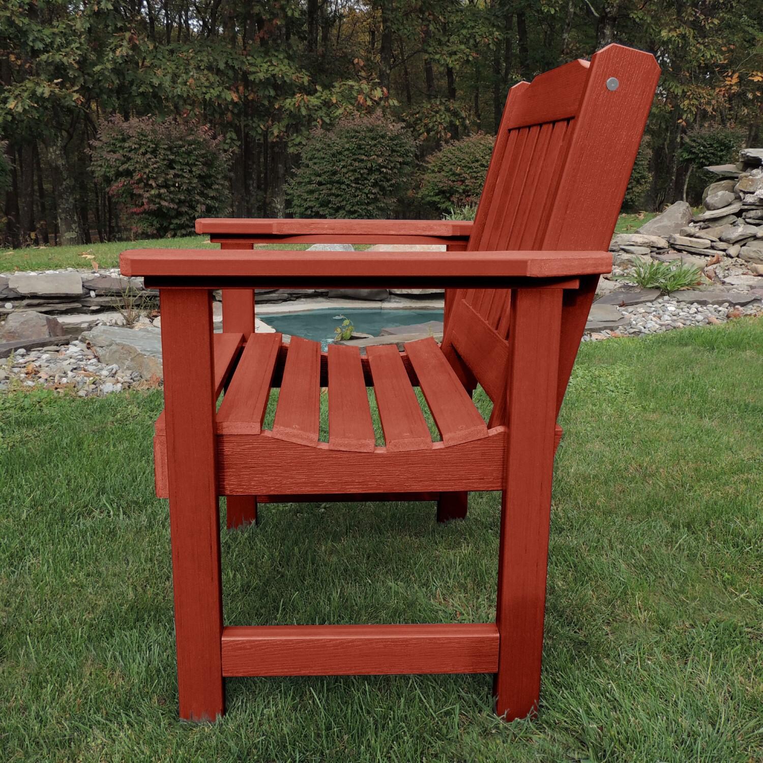 Lakeview Hart Lane Garden Chair - Rustic Red - Side View thumbnail