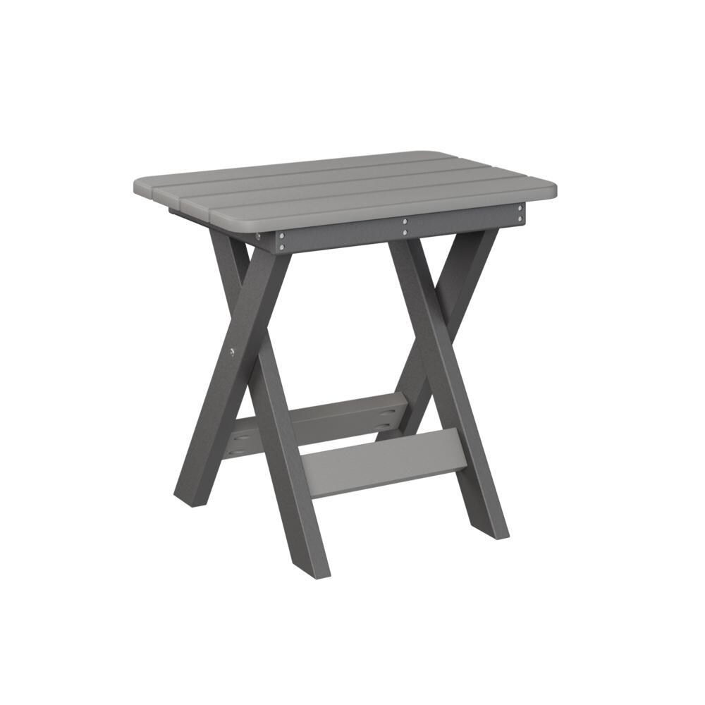 Berlin Gardens Folding End Table - Light Gray on Smoke Gray thumbnail