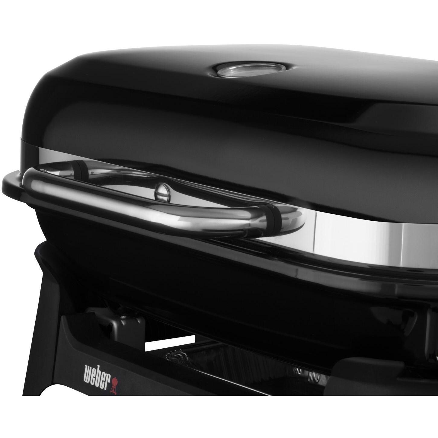 Weber 91010901 Black Lumin Compact Portable 1560 Watt Electric Grill - Front Handle - Detail thumbnail