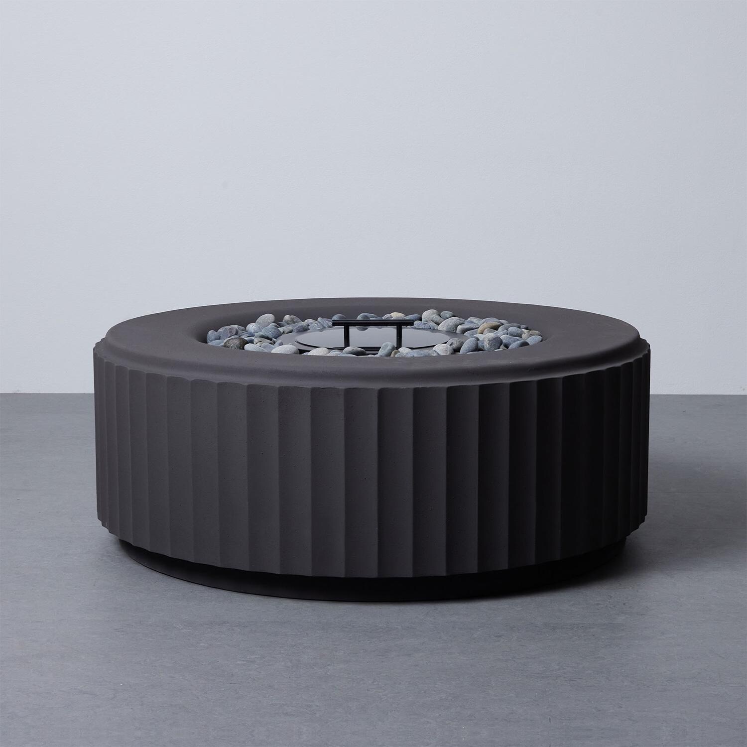 TerraFlame Amani Fluted Fire Pit - Graphite - Detail thumbnail