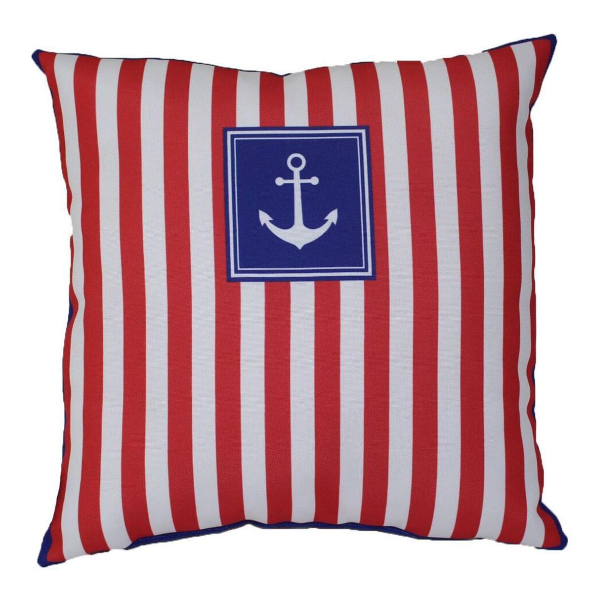 Red White Anchor Stripe Outdoor Throw Pillow By Lava Pillows Anchor Stripe Outdoor Throw Pillow