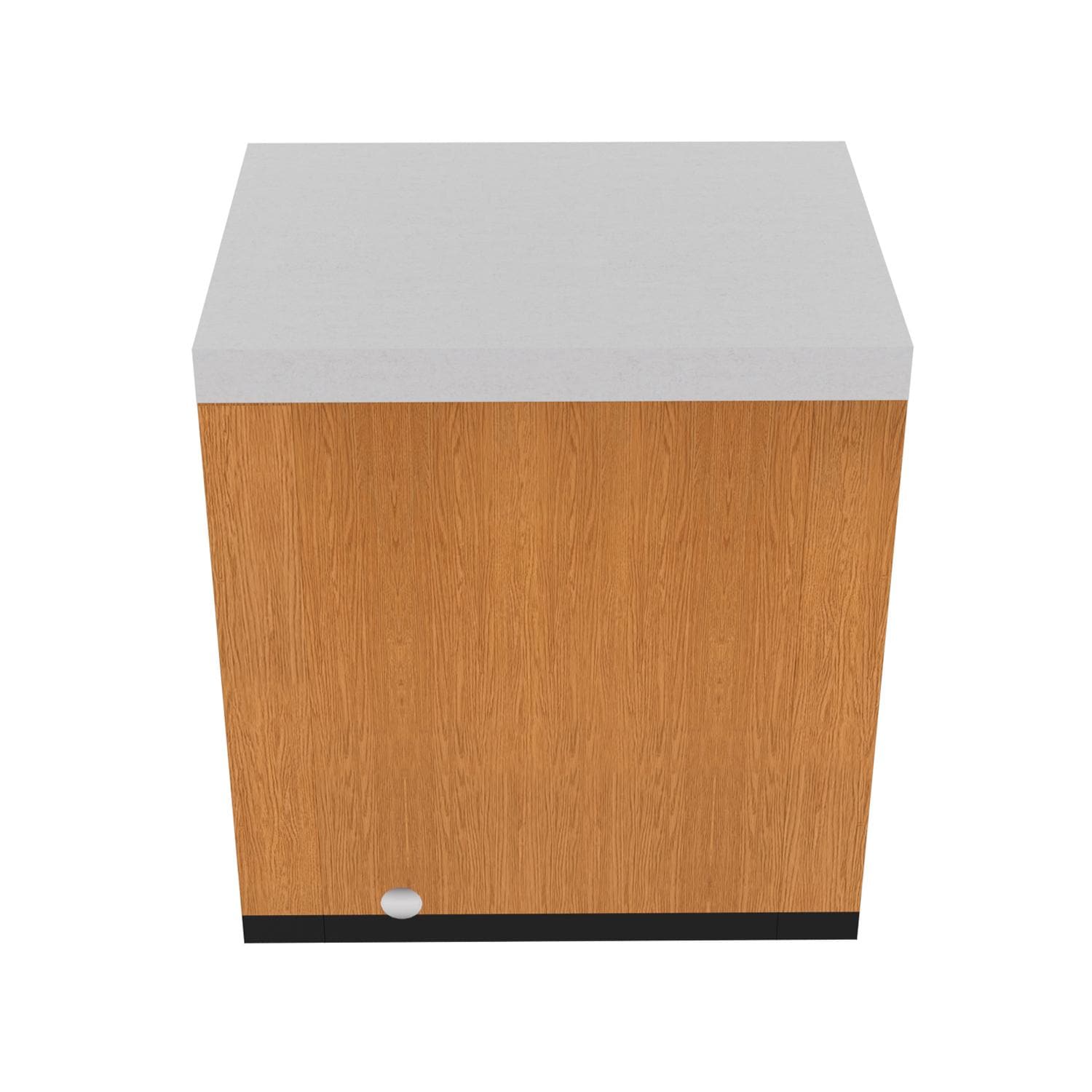 Everdure 6 1/2 Ft Outdoor Kitchen Island w/ Marine Grade Aluminum Cabinets in Timber Effect - Beverage Cooler Module Back - White Background thumbnail