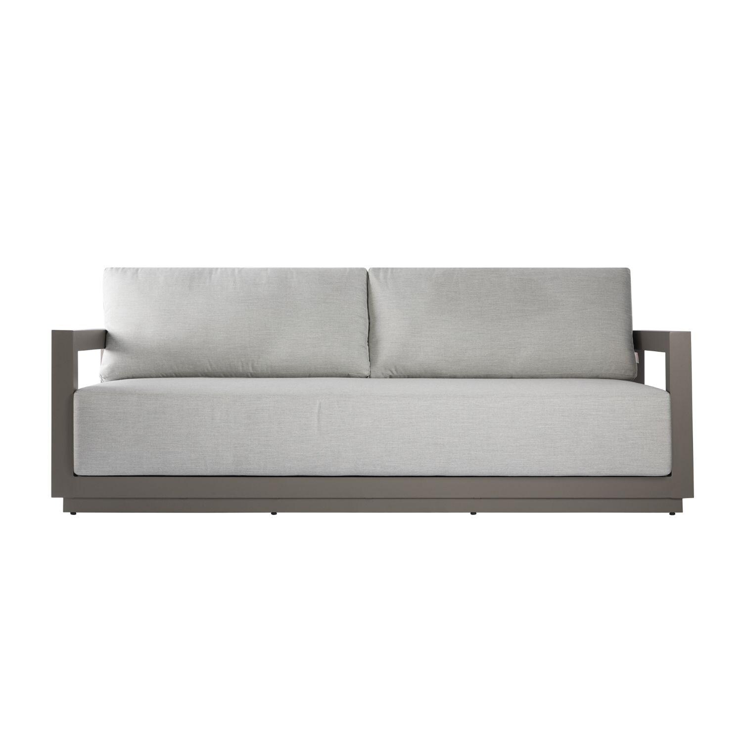Elementi OS-2505T Newport Outdoor Aluminum Sofa w/ Sunbrella Cushions - Display - White Background thumbnail