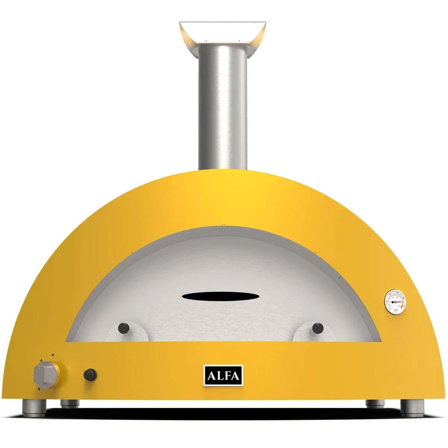 Alfa FXMD-5P-MGIA-U Moderno 5 Pizze Natural Gas Pizza Oven - Fire Yellow - White Background thumbnail