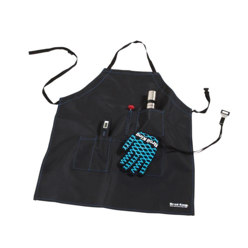 Broil King PVC Polyester Apron - 60975 - With Accessories - White Background thumbnail