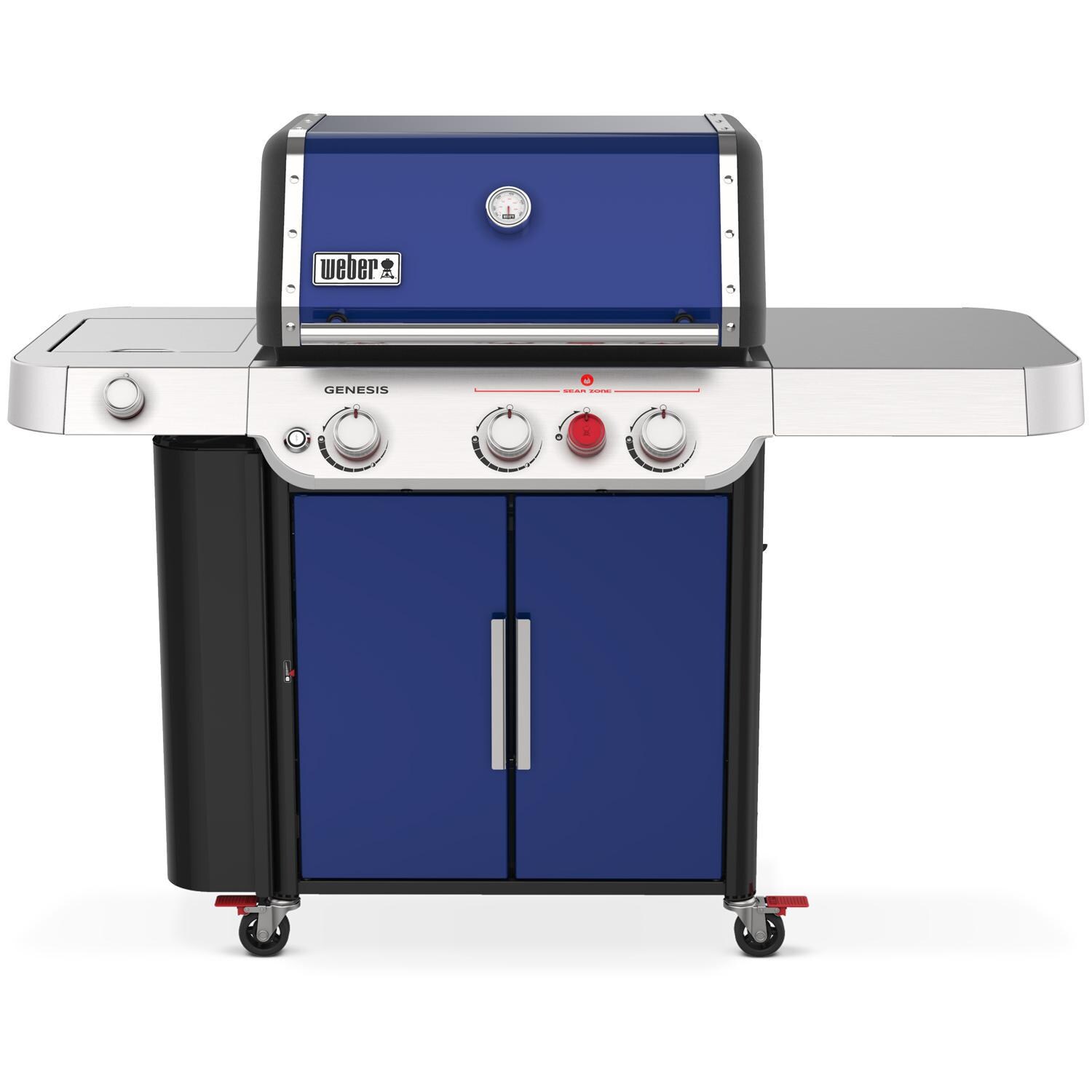 Weber GENESIS 35480001 E-335 Propane Gas Grill with Sear Burner & Side Burner - Deep Ocean Blue thumbnail