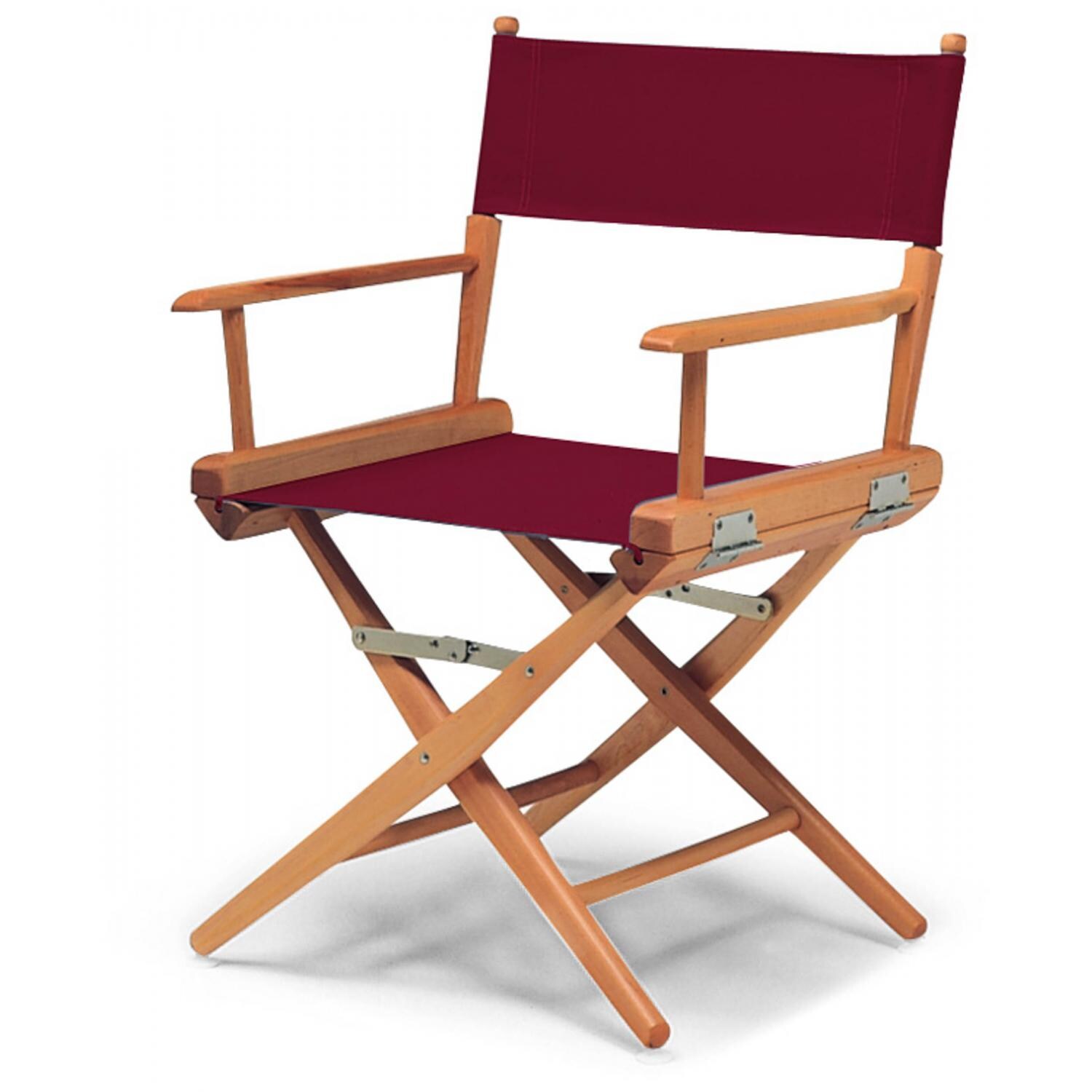 World Famous Dining Height Director Chair By Telescope Casual - Varnish/Burgundy