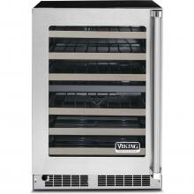Viking 24-Inch 45 Bottle Left Hinge Built-In / Freestanding Wine Cellar - Stainless Steel - VWUI5240GLSS image