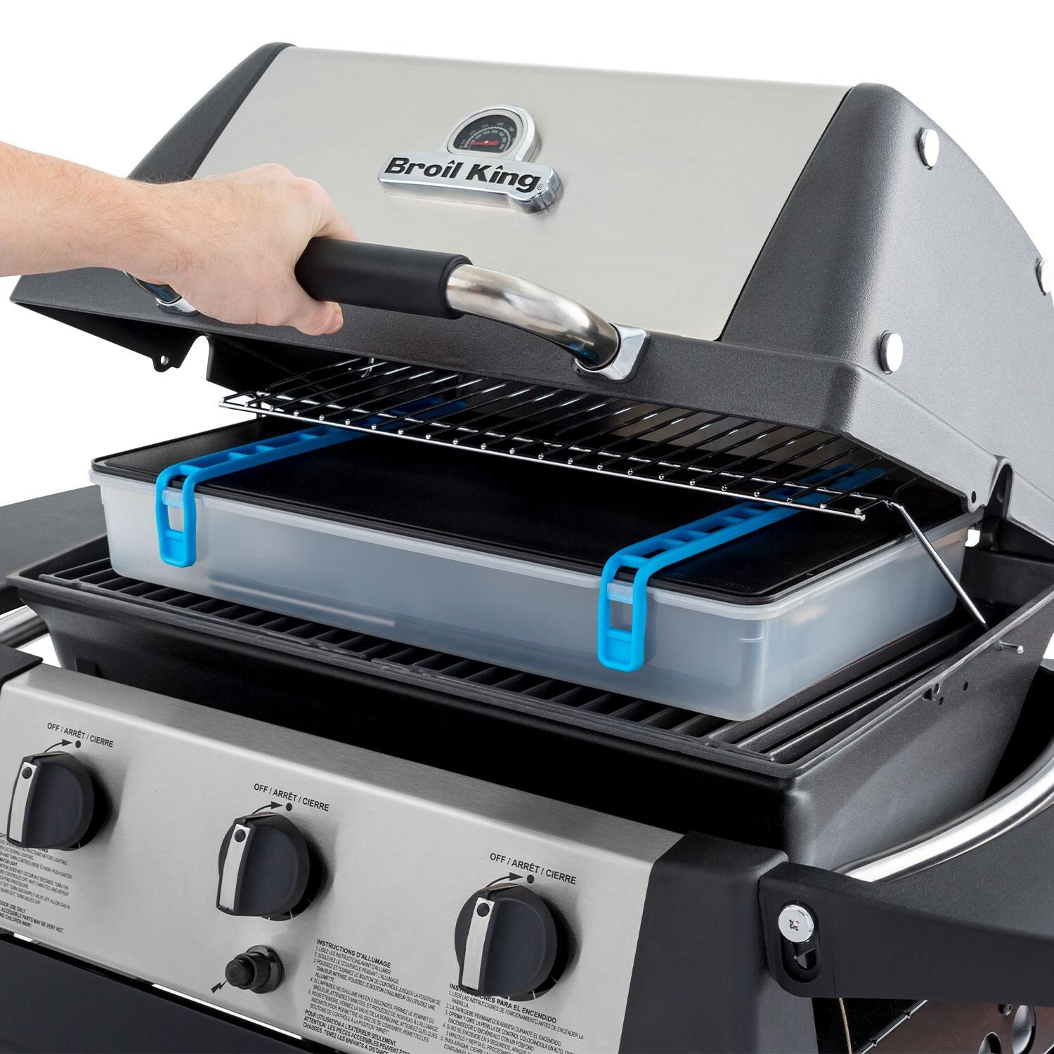 Broil King 64001 Porta-Chef Series Tool Set - On Grill - White Background thumbnail